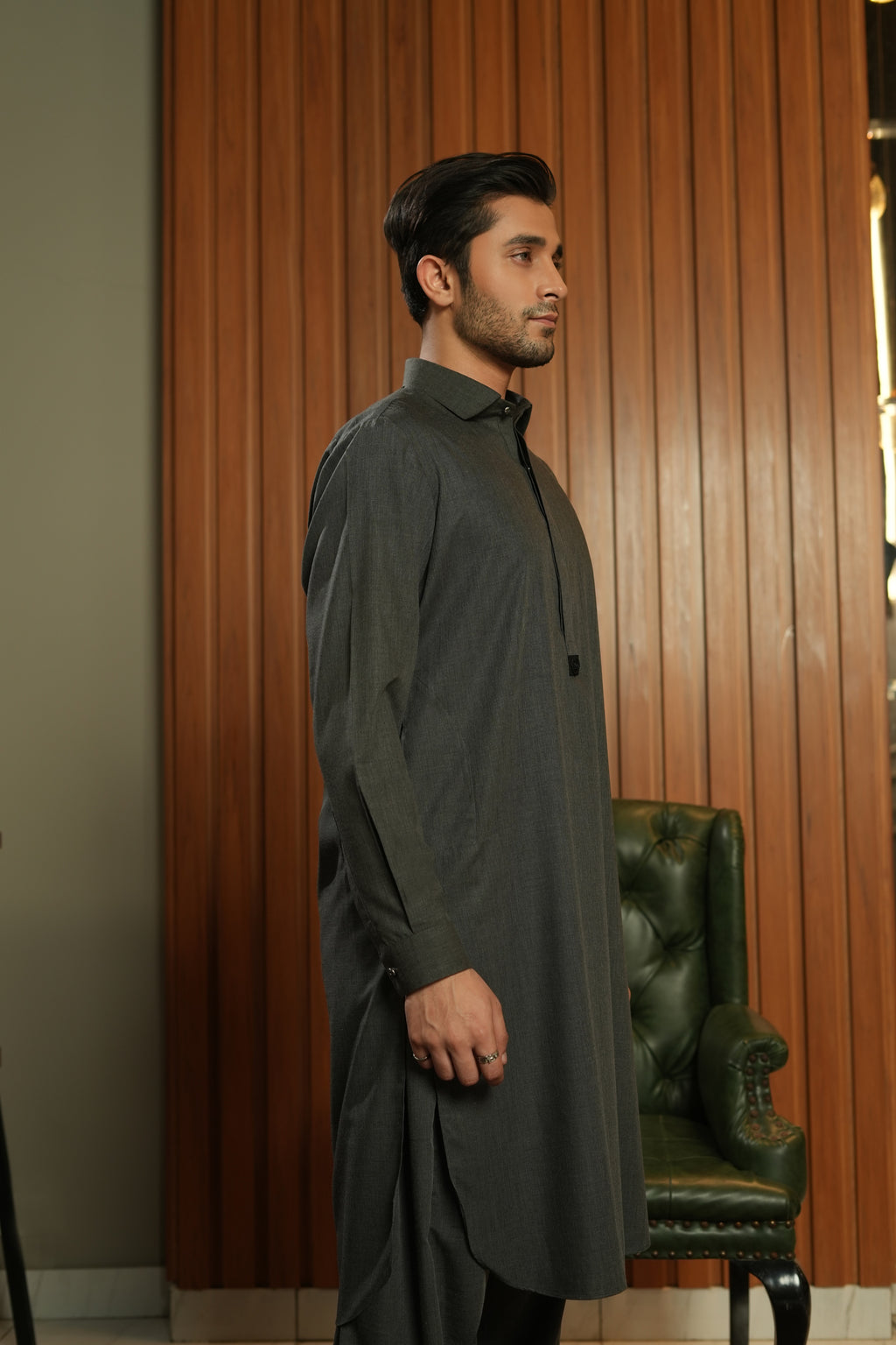 Sovereign Eid Attire Grey - Shalwar Kameez