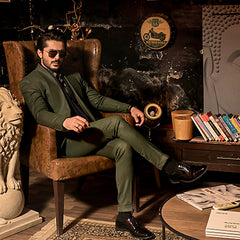 Premium Dark Green 2-Piece Suit – Article WST-022408