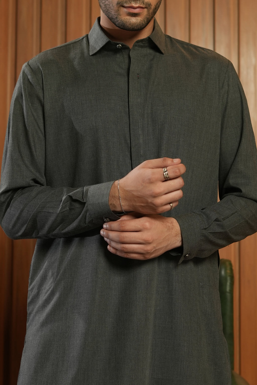 Sovereign Eid Attire Grey - Shalwar Kameez