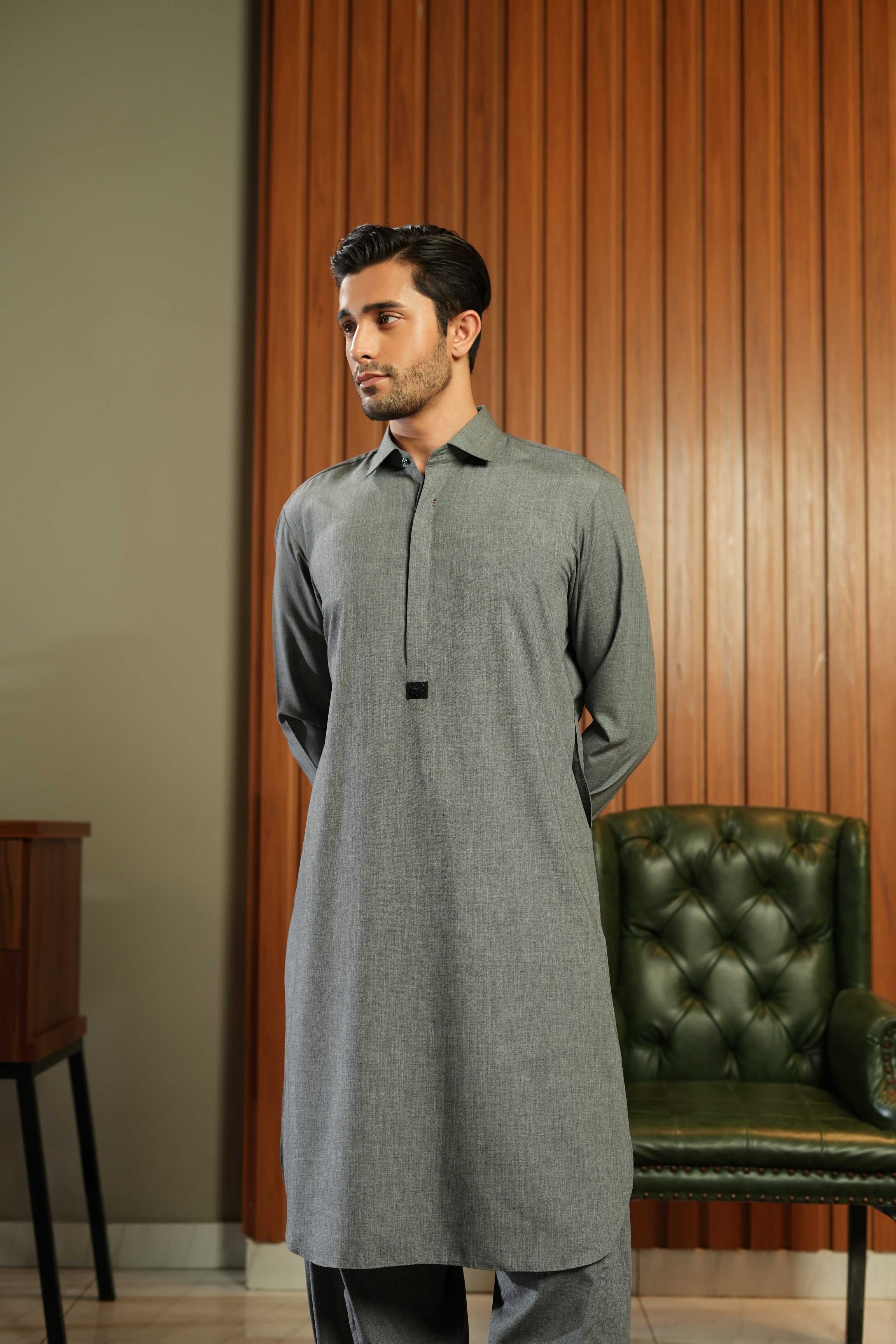Sovereign Eid Attire Ash Grey - Shalwar Kameez