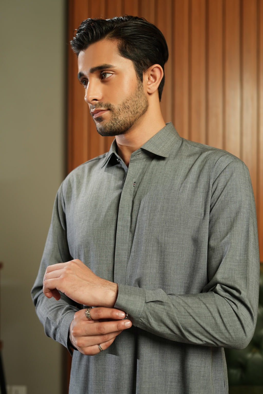 Sovereign Eid Attire Ash Grey - Shalwar Kameez