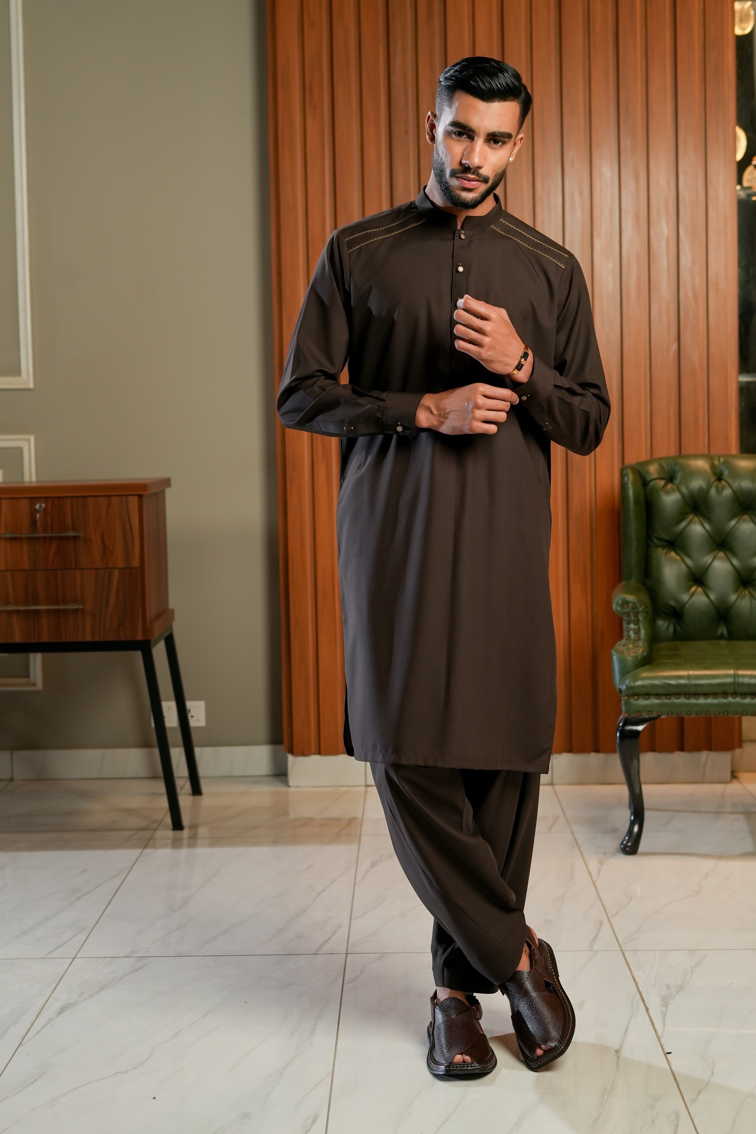 HERITAGE REIMAGINED BROWN - Shalwar Kameez