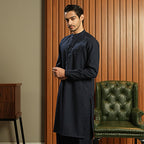 Blue Mandarin Collar Shalwar Kameez (Copy) (Copy) (Copy)